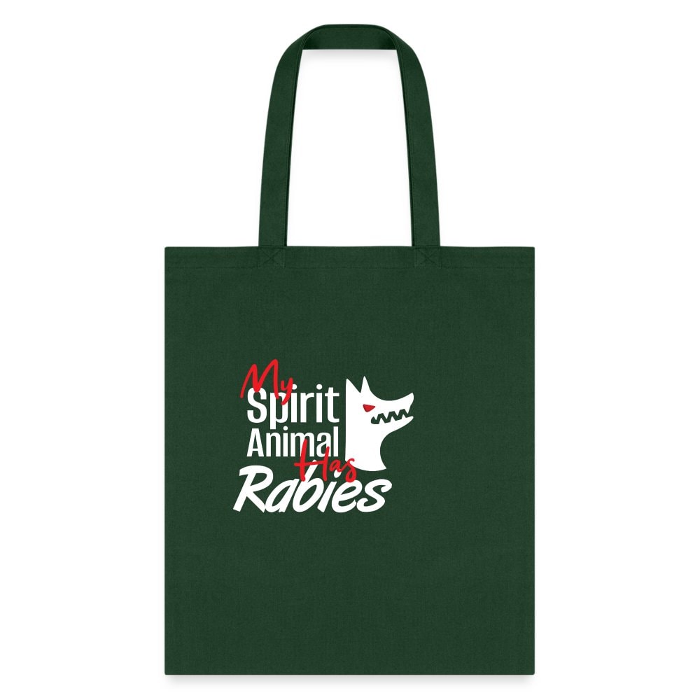 My Spirit Animal Has Rabies Cotton Tote Bag - Veterinary Medicine Design