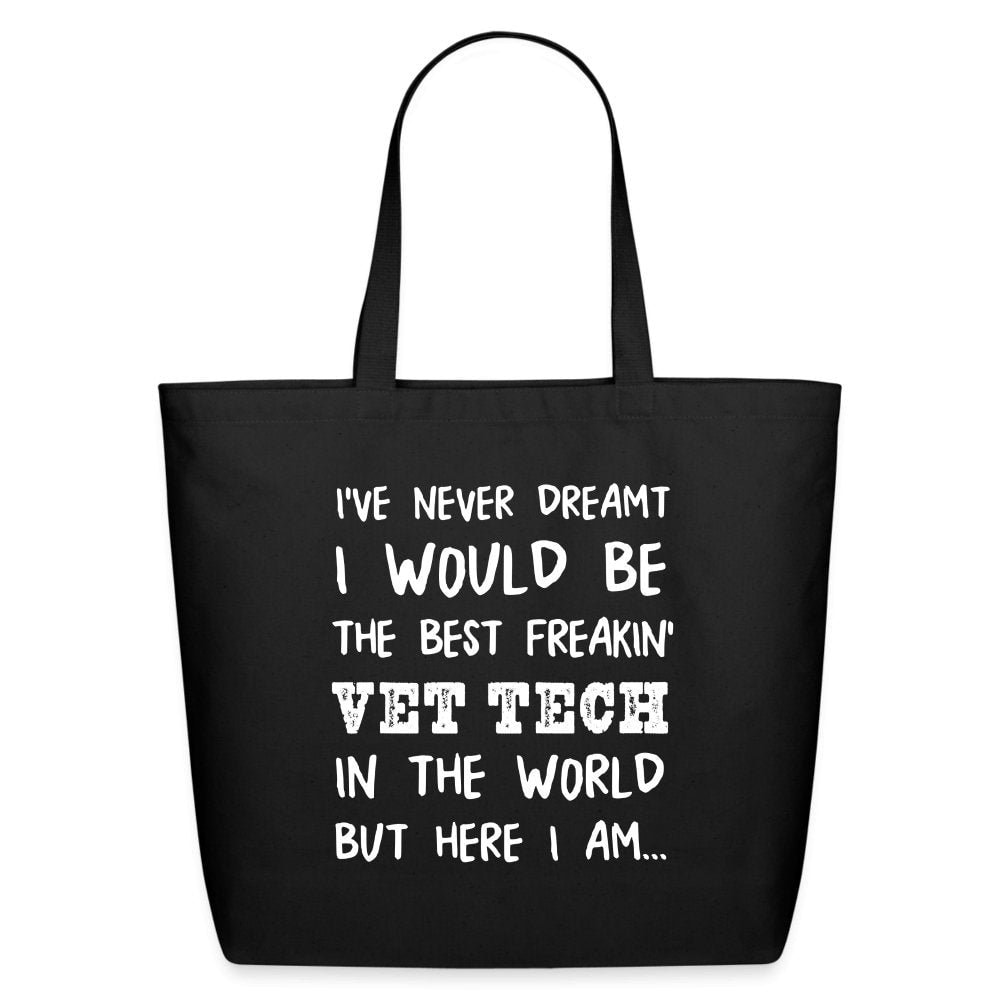 Vet Tech Eco-Friendly Cotton Tote Bag - Freakin' Vet Tech Print