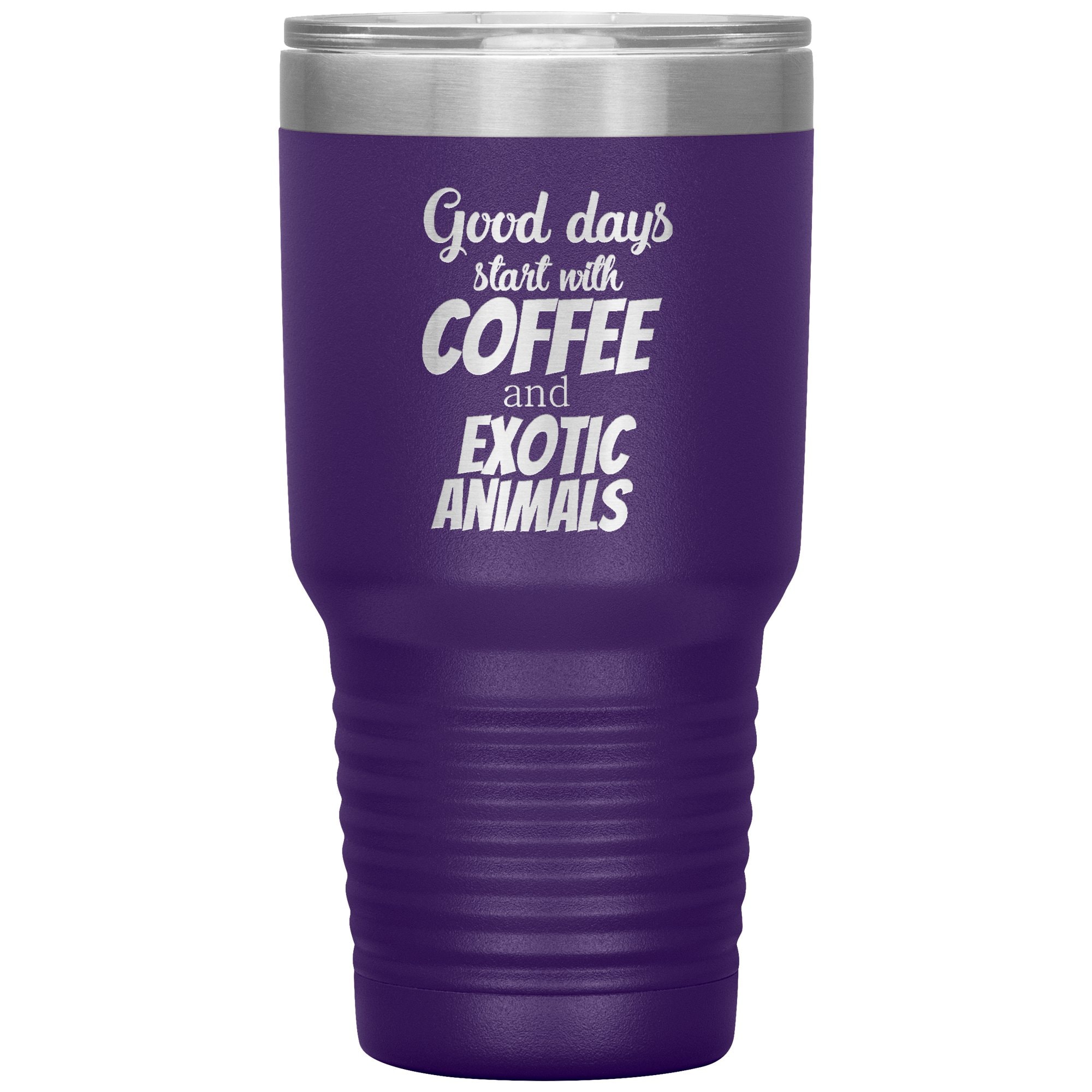 Coffee and Exotic Animals 30oz Vacuum Insulated Tumbler Stainless Steel
