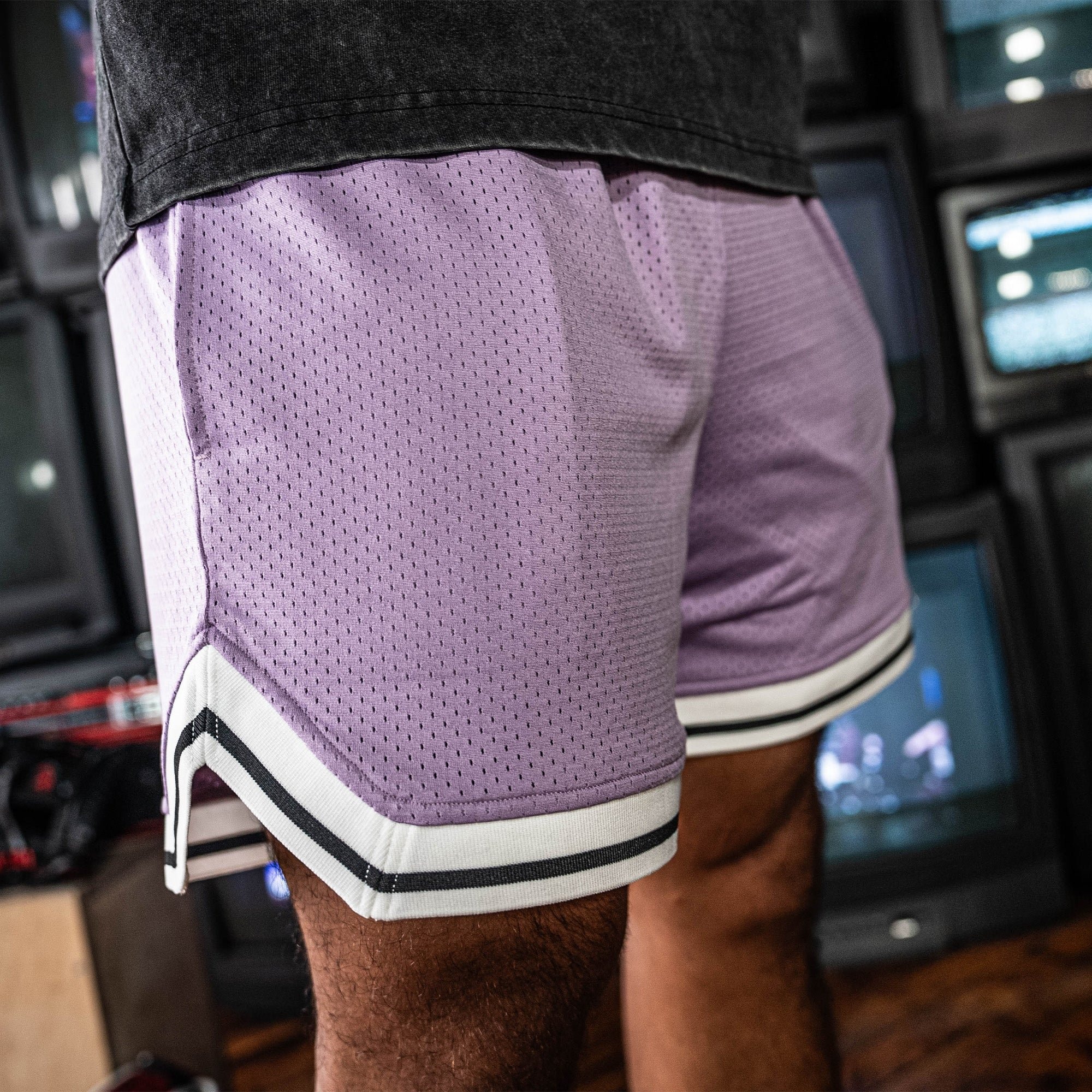 Court Shorts - Lavender Mesh Gym Streetball Shorts