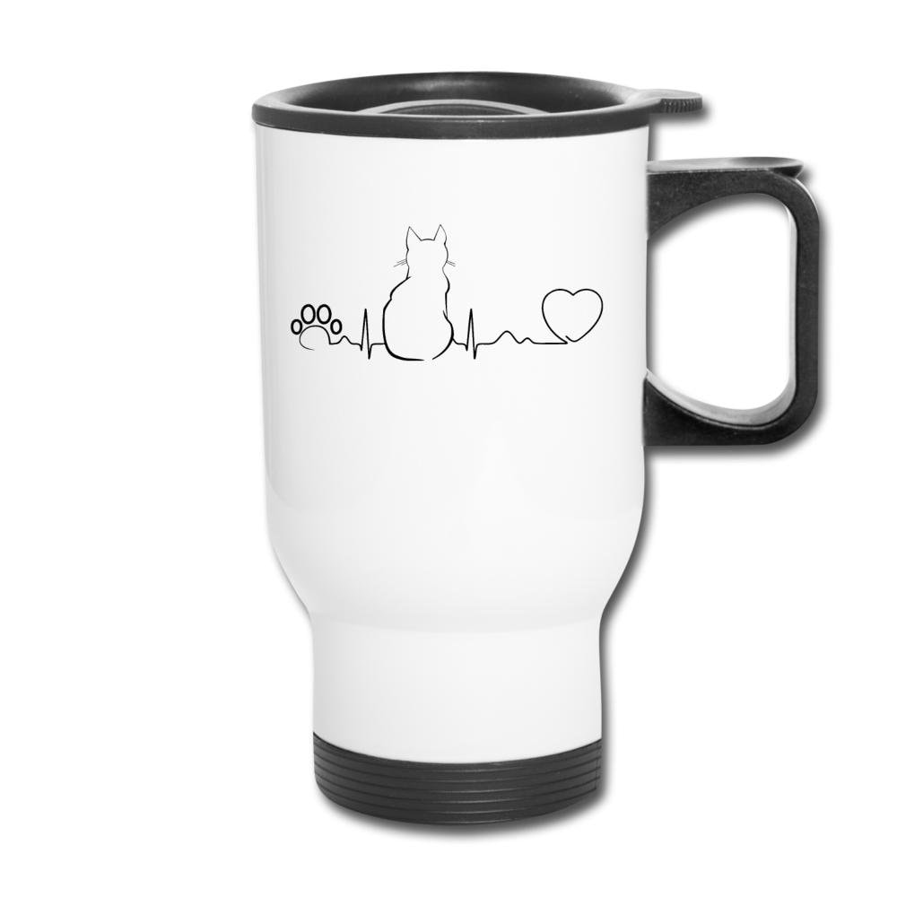 Cat Pulse 14oz Stainless Steel Travel Mug for Veterinary Professionals