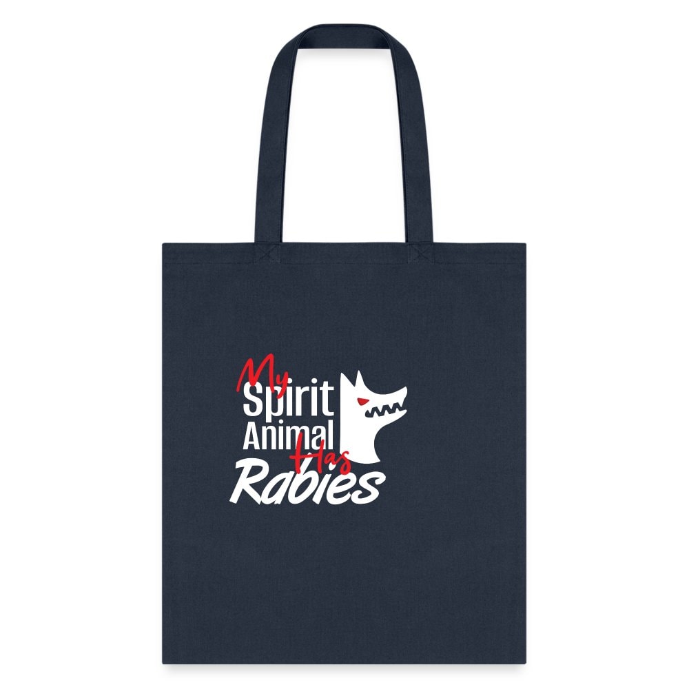 My Spirit Animal Has Rabies Cotton Tote Bag - Veterinary Medicine Design