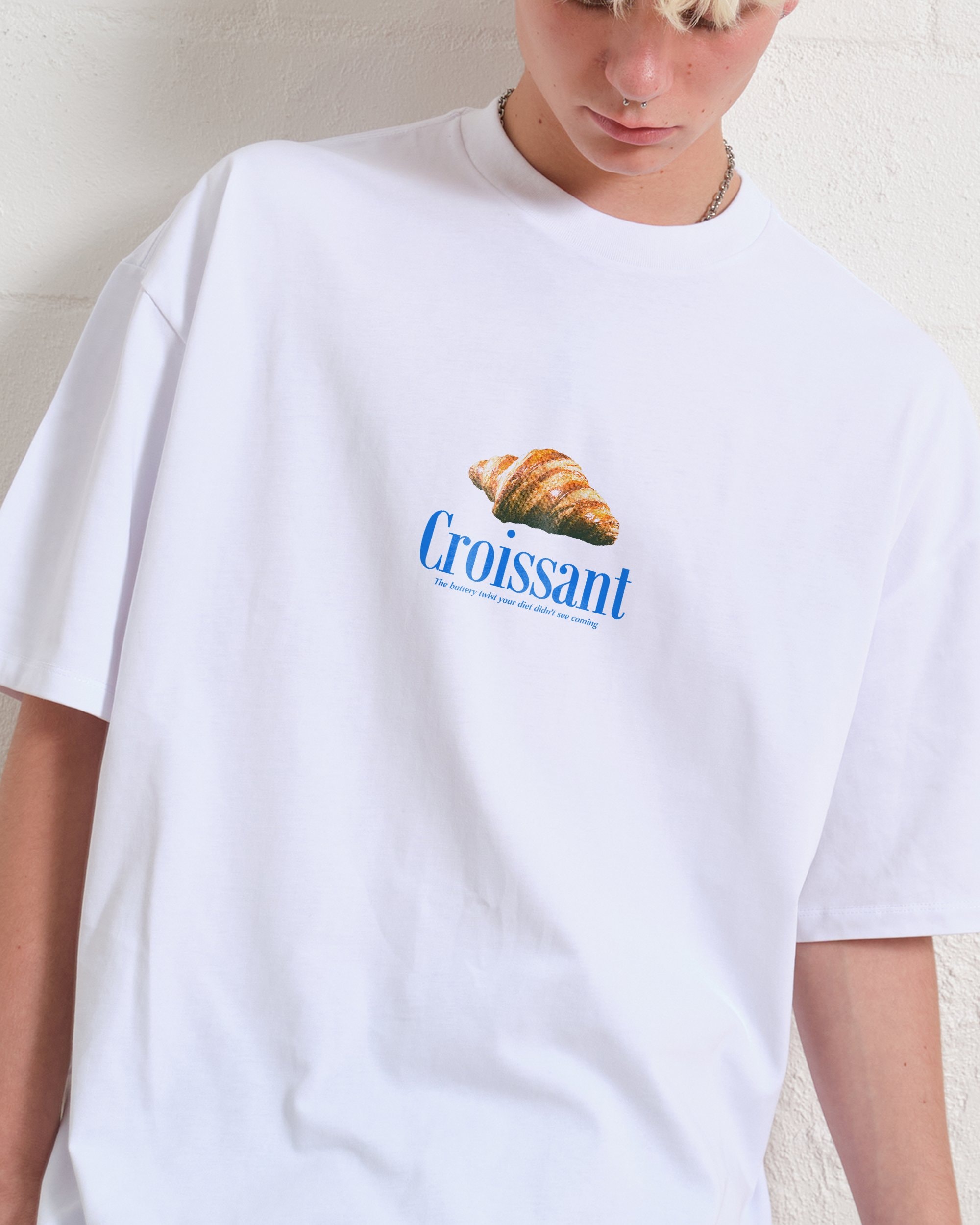 Le Croissant Oversized Tee - Premium Heavyweight 100% Combed Cotton Unisex Graphic T-Shirt