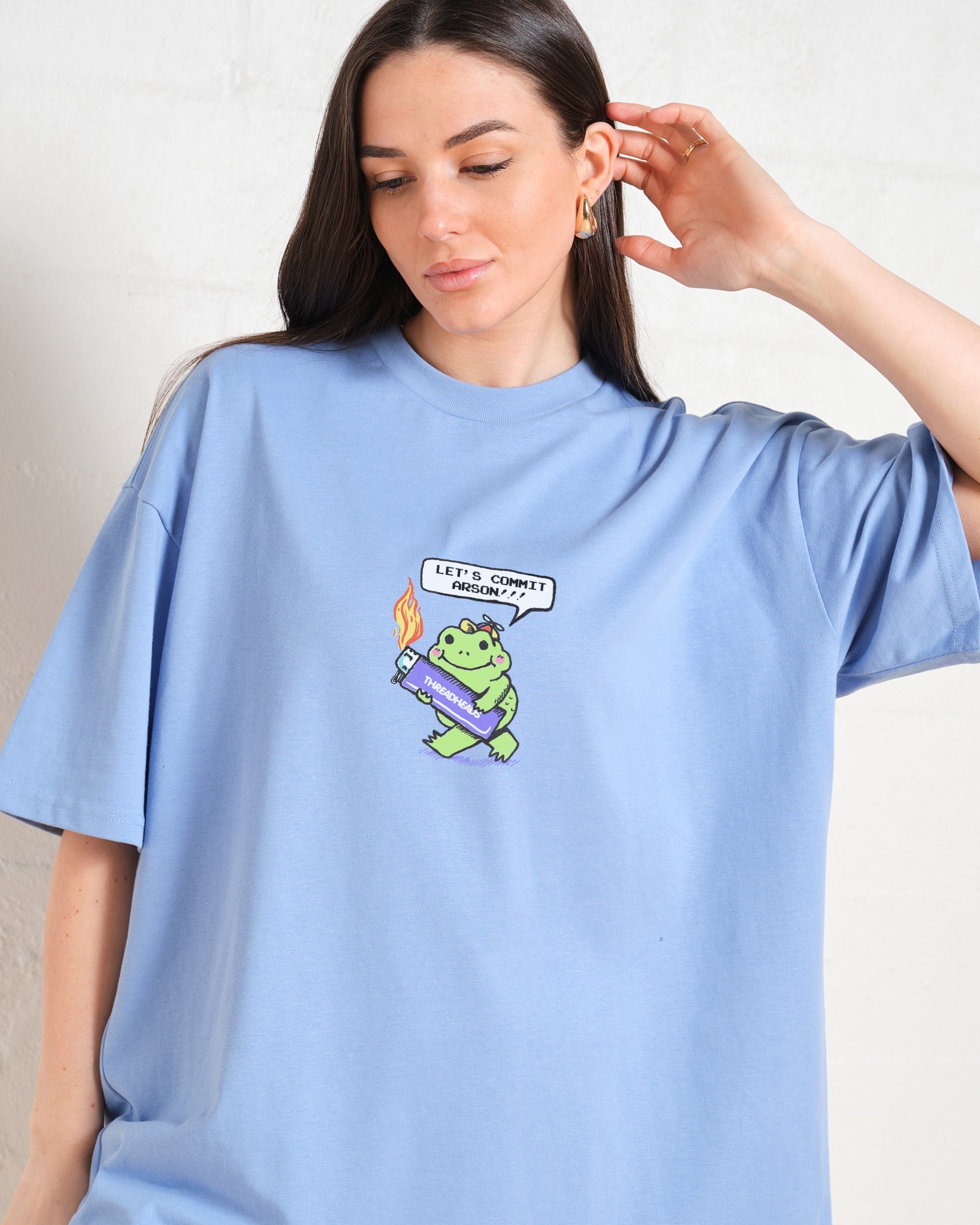 Let's Commit Arson Oversized Graphic Tee - Threadheads Unisex 90s Boxy Fit