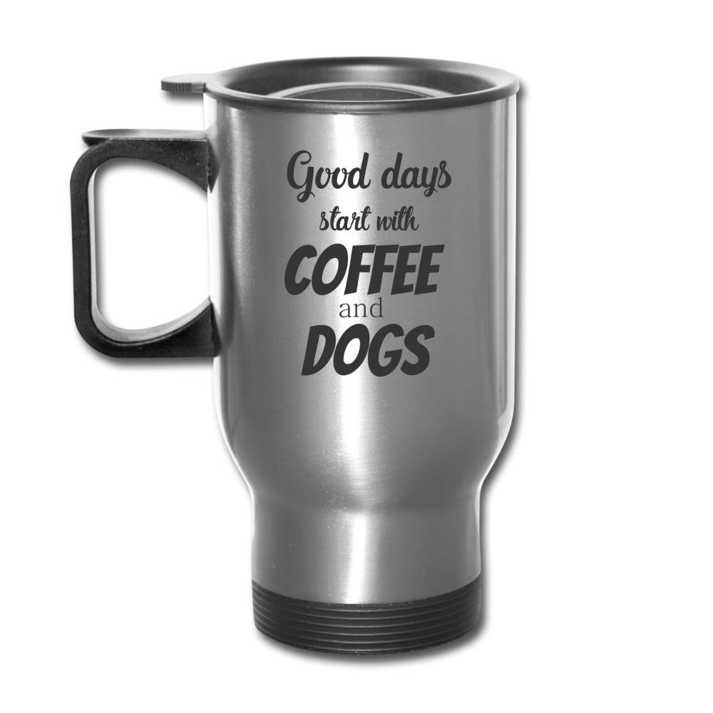 Good Days Start with Coffee and Dogs 14oz Travel Mug Veterinary