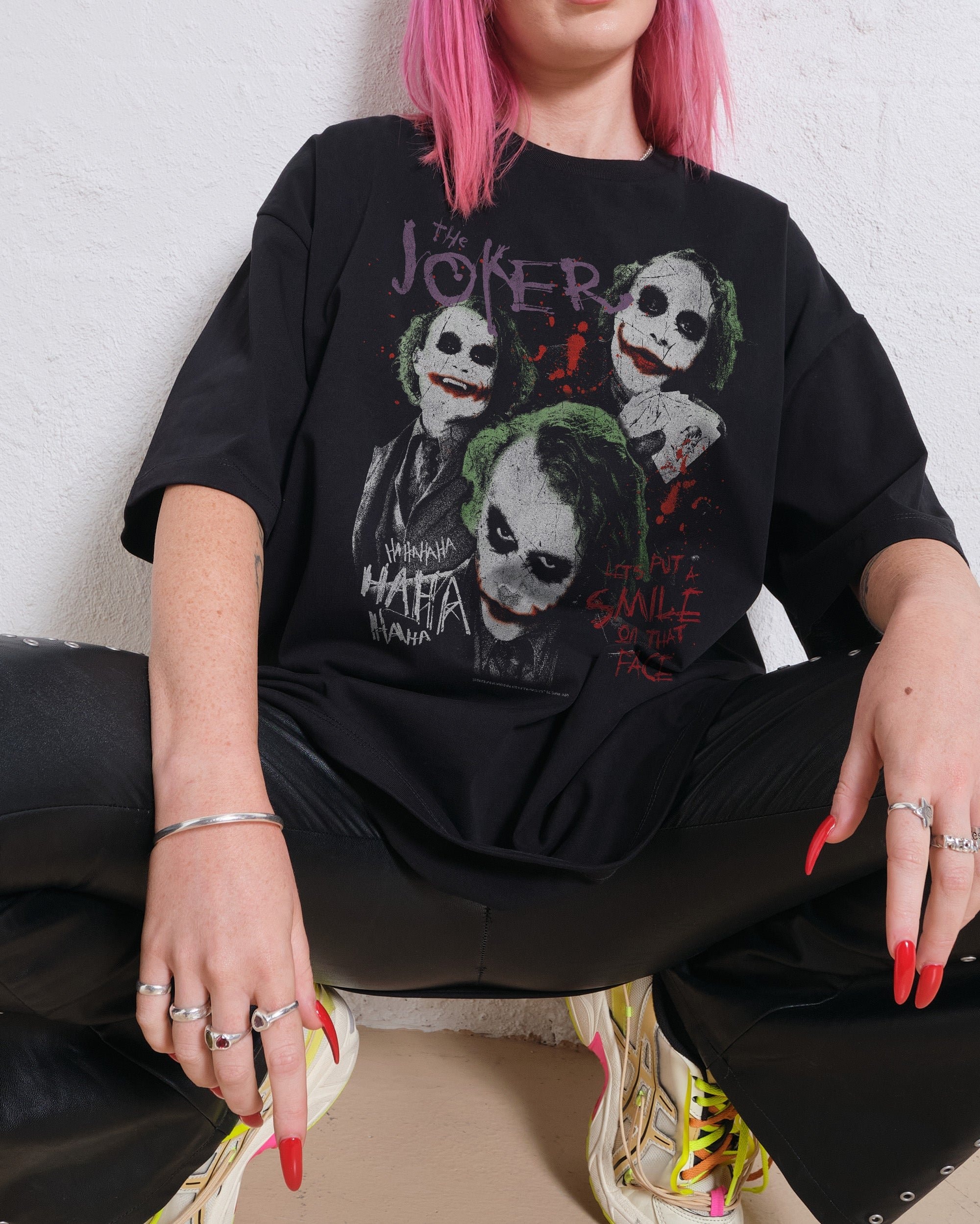 The Joker Vintage Oversized T-Shirt Unisex 90s Boxy Fit 100% Combed Cotton