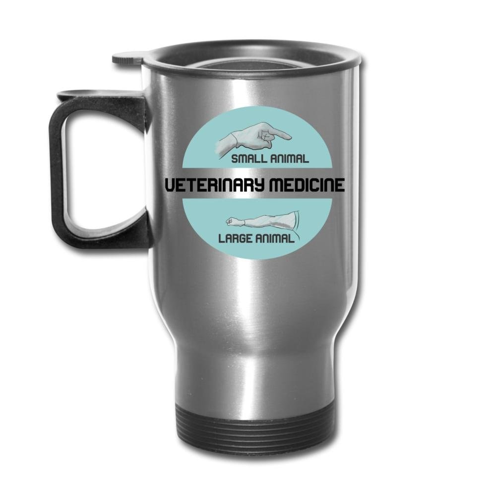 Small & Big Animal Veterinary Medicine Joke 14oz Travel Mug