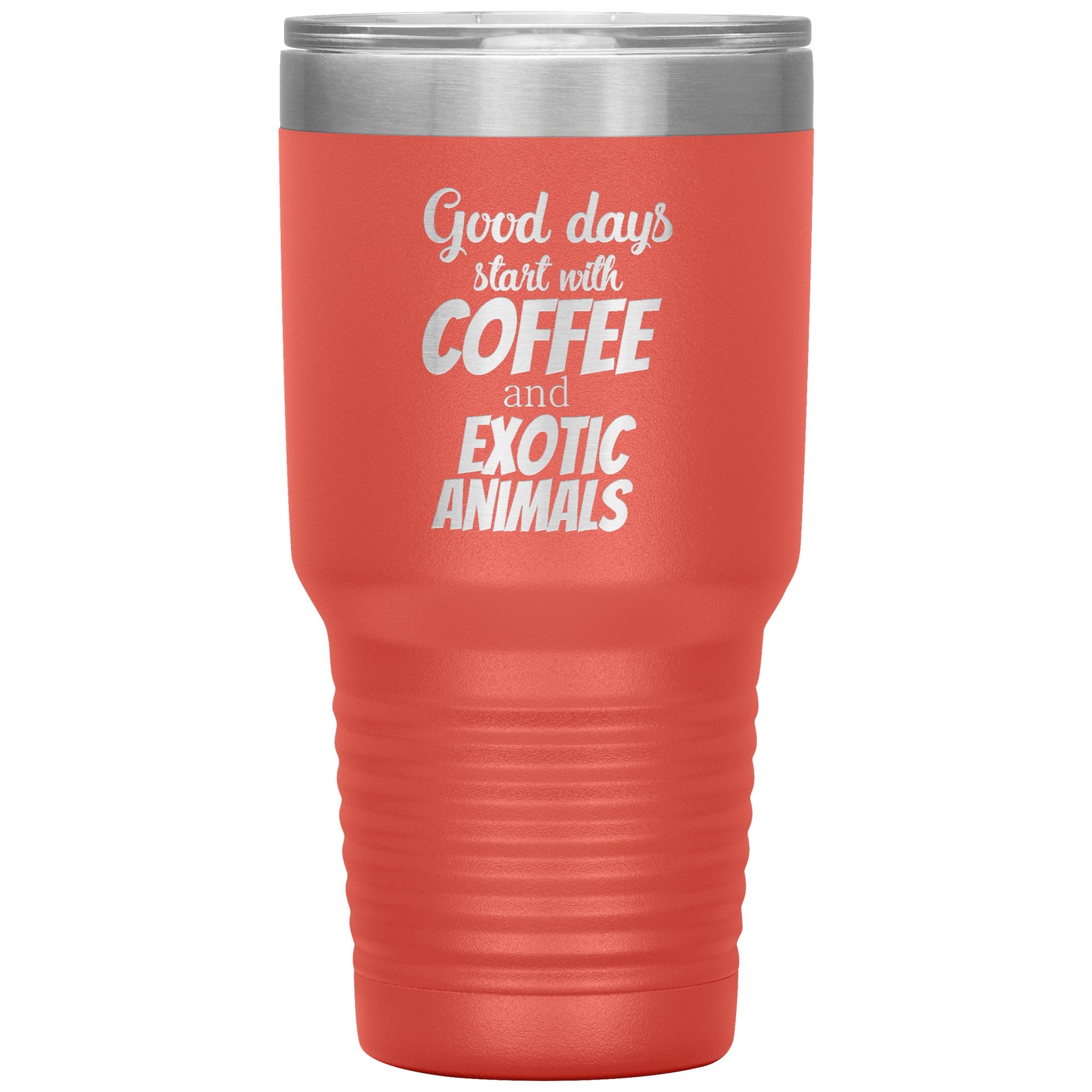 Coffee and Exotic Animals 30oz Vacuum Insulated Tumbler Stainless Steel