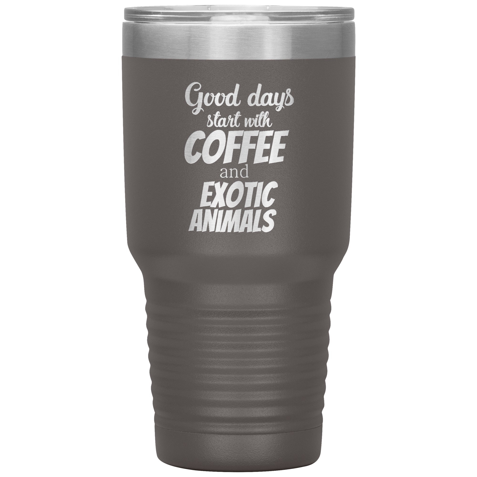Coffee and Exotic Animals 30oz Vacuum Insulated Tumbler Stainless Steel